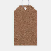 Étiquettes-cadeau Faux leather natural brown (Dos)