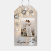 Étiquettes-cadeau Faux Pearl Diamond Button Mariage Enregistrer la d (Devant)