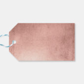 Étiquettes-cadeau Faux Rose Gold Foil Merci (Dos Horizontal)