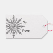 Étiquettes-cadeau Faux Silver Fake blanc (Devant (Horizontal))