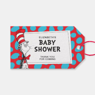 Étiquettes-cadeau Faveur de Baby Shower Dr Seuss Chat Chapeauté
