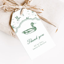 Faveur de Baby Shower Neutre Canard Colvert Toile