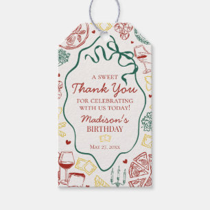 Étiquettes-cadeau Faveur de fête d'anniversaire Holy Cannoli de pâte