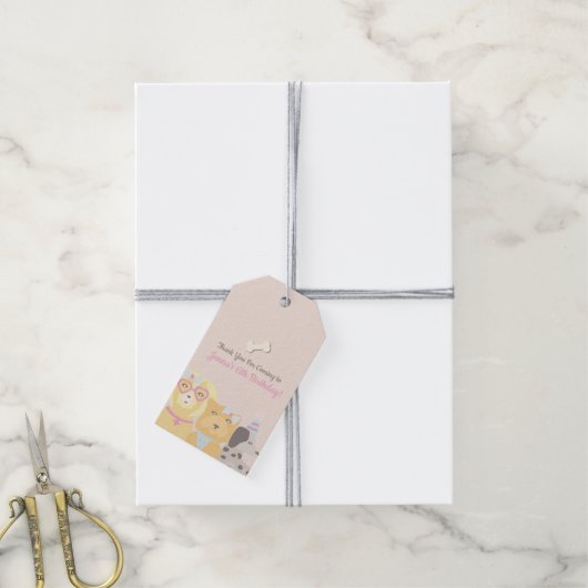 Étiquettes-cadeau Faveur de fête de chiot (Avec de la ficelle)