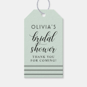 Étiquettes-cadeau Faveur de mariage moderne de couleur vert menthe a