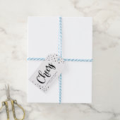 Étiquettes-cadeau Faveur de style moderne à points pour acclamations (With Twine)