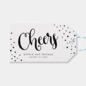 Étiquettes-cadeau Faveur de style moderne à points pour acclamations (Devant (Horizontal))
