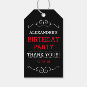Étiquettes-cadeau Faveur d'invité de fête d'anniversaire de tablea