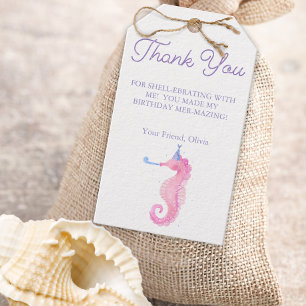Étiquettes-cadeau Faveur Hippocampe Sous les Mers Fantaisiste