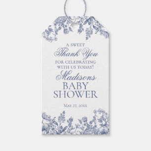 Étiquettes-cadeau Faveurs de Baby Shower Floral Vintage Chinoiserie