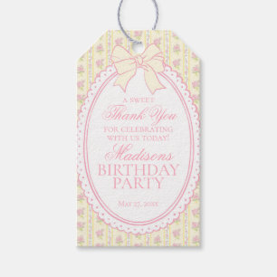 Étiquettes-cadeau Faveurs de fête d'anniversaire florales fantaisie