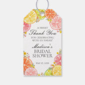 Étiquettes-cadeau Faveurs de mariage Citrus Floral Main Squeeze (Dos)