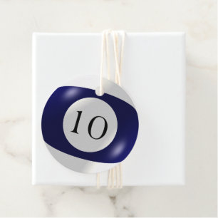 Étiquettes Cadeau Favor Tags - Billard - 10 Ball
