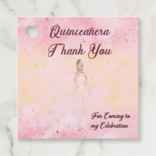 Étiquettes Cadeau Favoriser la balise pour Quinceanera