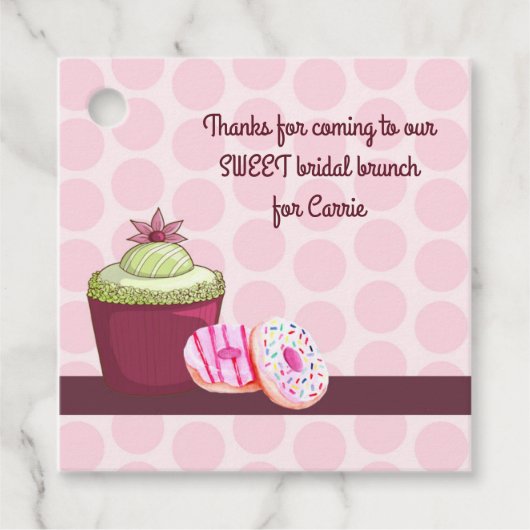 Étiquettes Cadeau Favoriser le brunch nuptial de la balise (Devant)