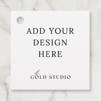 Étiquettes Cadeau Favoriser le Modèle blanc de balise avec poinçonné