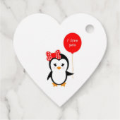 Étiquettes Cadeau Favoriser Tag avec un pingouin (Dos)