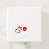 Étiquettes Cadeau Favoriser Tag avec un pingouin (En situation)