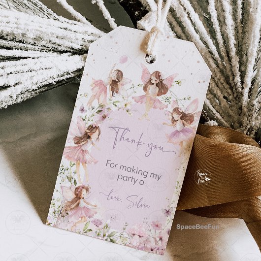 Étiquettes-cadeau Fée Anniversaire Fête