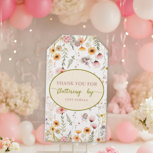 Étiquettes-cadeau Fée de fantaisie première fleur sauvage