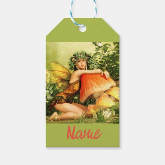 Étiquettes-cadeau Fée des champignons Thunder_Cove (Devant)