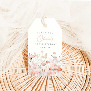 Étiquettes-cadeau Fée et Fleur sauvage Anniversaire