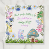 Étiquettes Cadeau Fée Fée Fée Fée d'anniversaire Fées et Fleurs n'im (Devant)