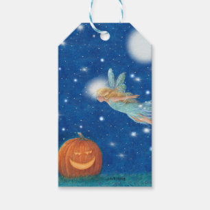 Étiquettes-cadeau Fée magique et citrouille de Halloween fête