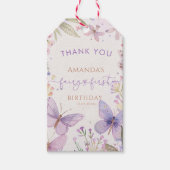 Étiquettes-cadeau Fée Premier anniversaire fille Merci (Devant)