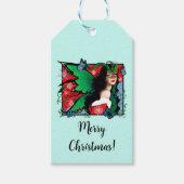 Étiquettes-cadeau Fée Solstice Rouge Vert Noël (Devant)