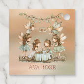 Étiquettes Cadeau Fées vintages Filles Anniversaire Merci (Dos)
