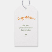 Étiquettes-cadeau Félicitations à l'obtention du diplôme Fleur de so (Dos)