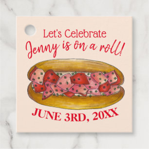 Étiquettes Cadeau Félicitations à Maine Sandwich sur une rouleaux de