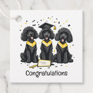 Étiquettes Cadeau Félicitations Diplôme Standard Poodle Dogs