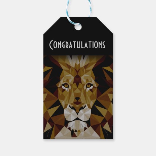 Étiquettes-cadeau Félicitations Lion (Devant)
