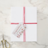 Étiquettes-cadeau Félicitations Realtor Fleurs roses personnalisées (With Twine)