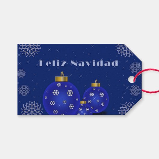 Étiquettes-cadeau Feliz Navidad (Devant (Horizontal))