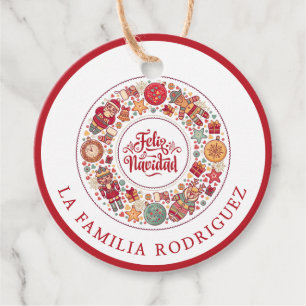 Étiquettes Cadeau Feliz Navidad