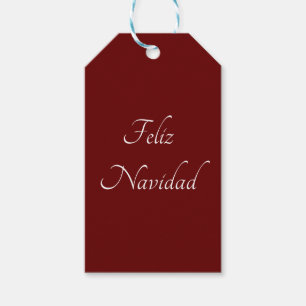 Étiquettes-cadeau Feliz Navidad Christmas Festive Rouge