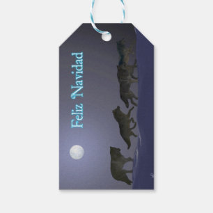Étiquettes-cadeau Feliz Navidad - Pack Wolf