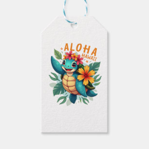 Étiquettes-cadeau Femme Hawaiienne-Chemise Aloha Hawaii
