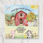 Étiquettes Cadeau ferme animal grange thème 2e anniversaire (Devant)