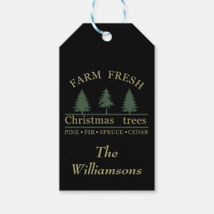 Étiquettes-cadeau ferme frais arbre de Noël Personnalisé