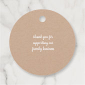 Étiquettes Cadeau ferme oeufs frais script rustique (Dos)