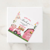 Ferme Pink Grange Tracteur Anniversaire Merci