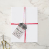 Étiquettes-cadeau Ferme Shiplap & Buffalo Check Christmas (Avec de la ficelle)