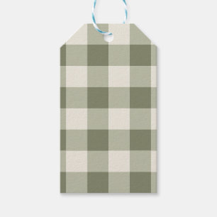 Étiquettes-cadeau Ferme verte classique En vichy serviettes de style