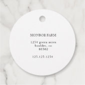 Étiquettes Cadeau Ferme vintage encerclée boîte à oeufs (Dos)