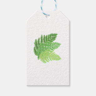 Étiquettes-cadeau Fermes forestières vertes feuilles
