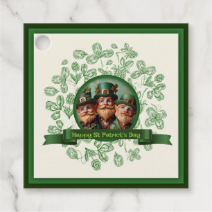Étiquettes Cadeau Fermeture vintage St Patrick's Day Paysage Merci F